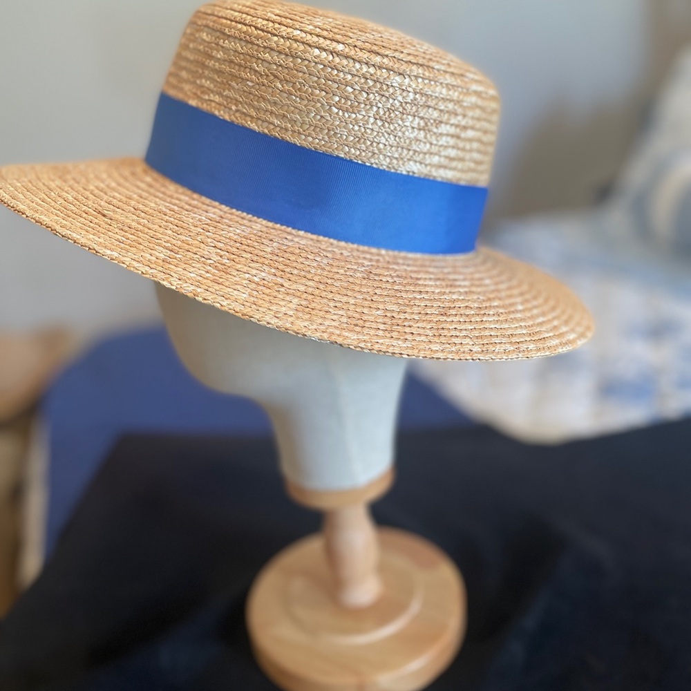 Vineyard Vine Headwear Wide Brim Straw Boater NWT - Picture 3 of 5